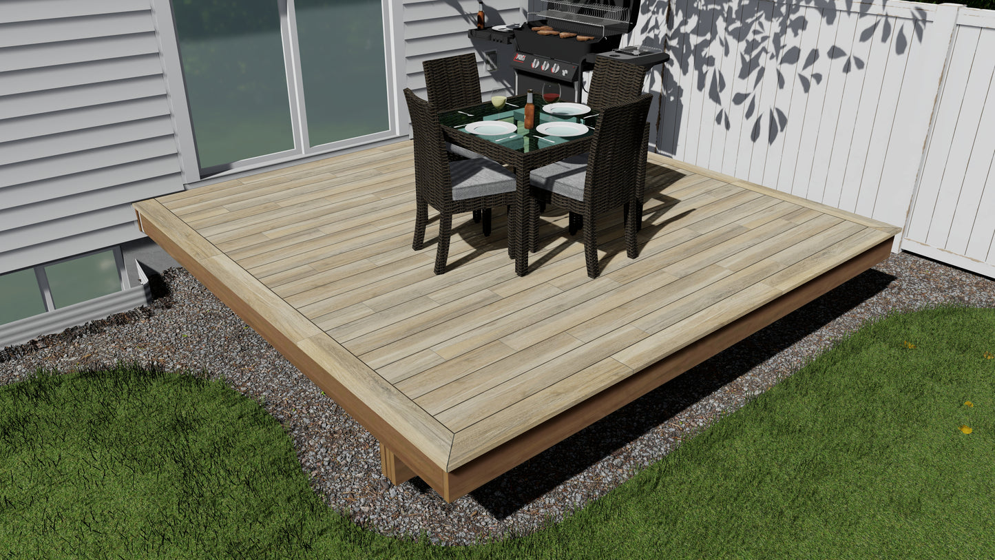 Appalachian Collection deck package with framing for outdoor decks