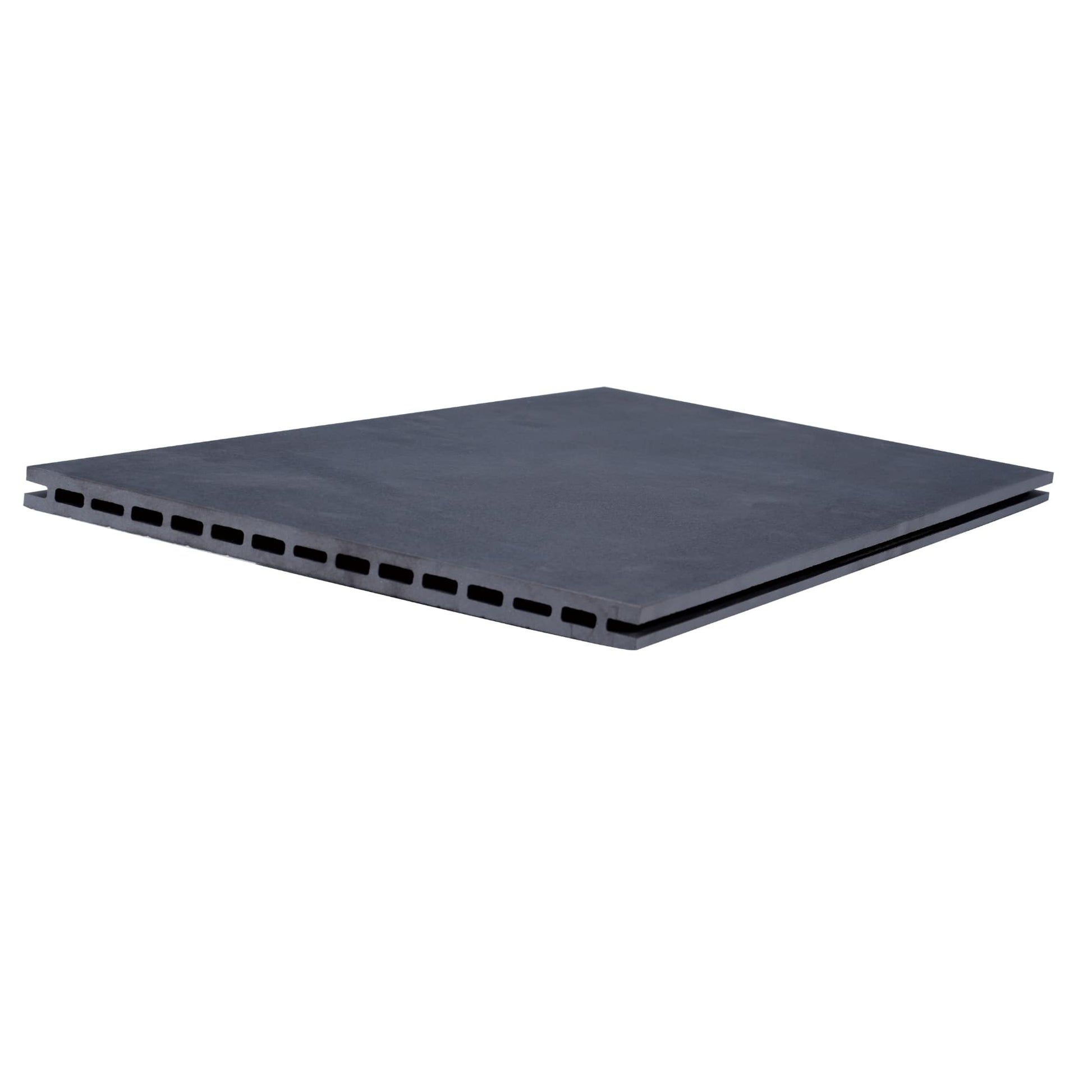 Slate Black Rainier flexible flooring blocks with sleek black tones